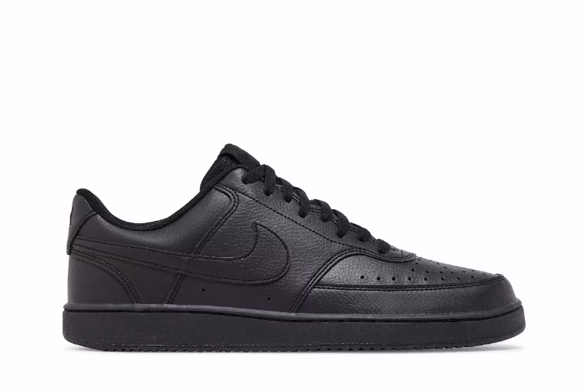Nike Court Vision Low Next Nature Triple Black, view 2