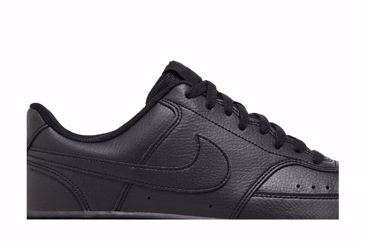 Nike Court Vision Low Next Nature Triple Black, view 3