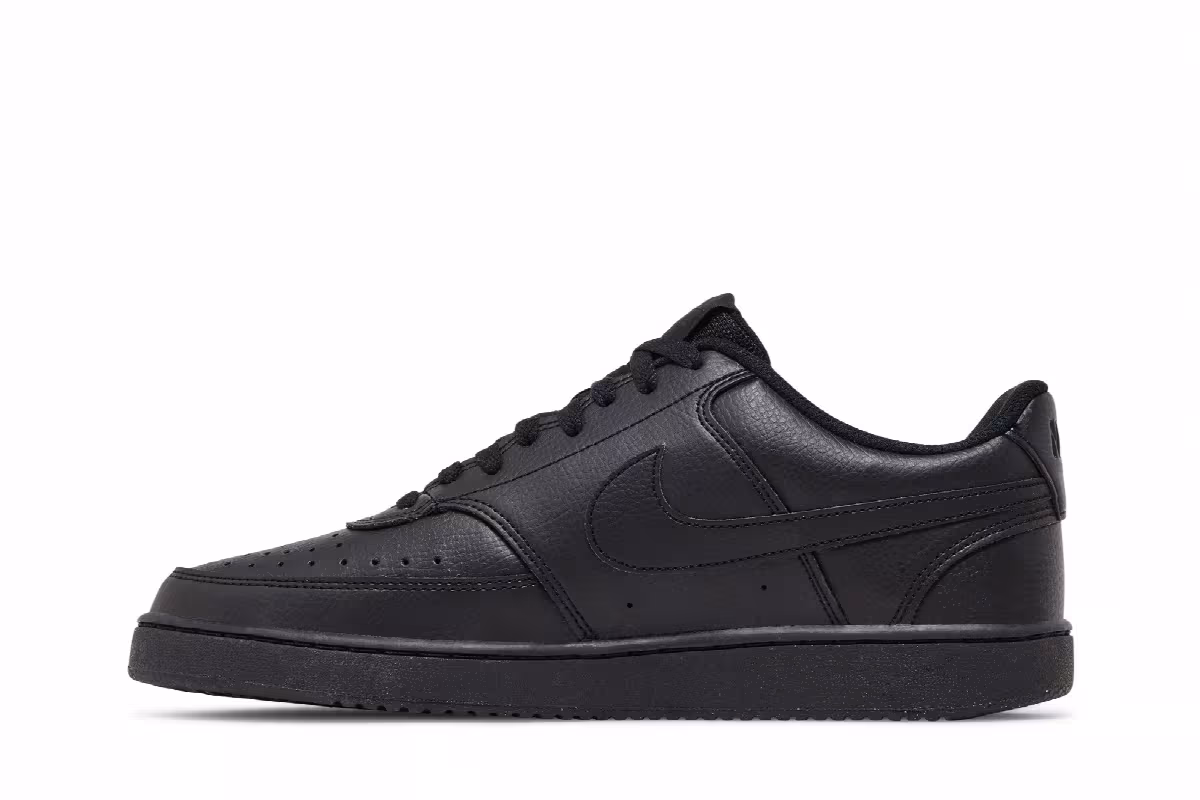 Nike Court Vision Low Next Nature Triple Black, view 4