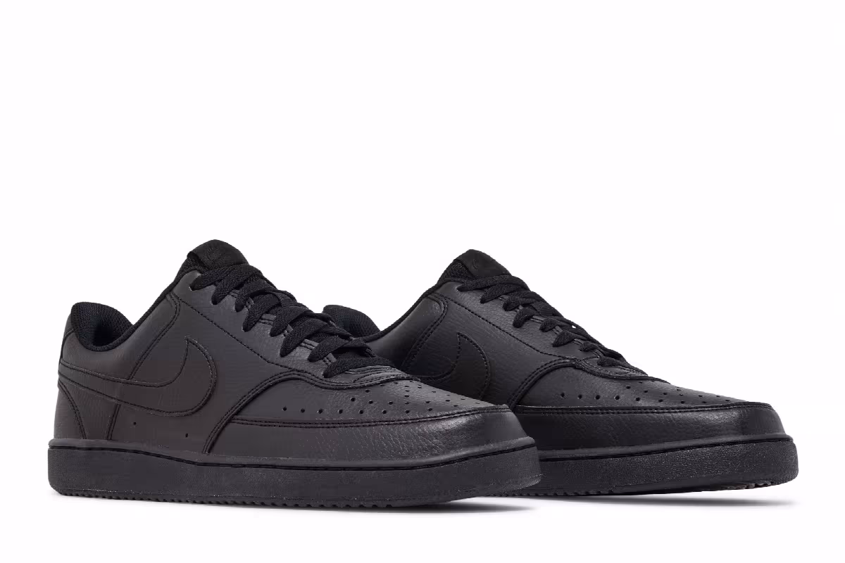 Nike Court Vision Low Next Nature Triple Black, view 9