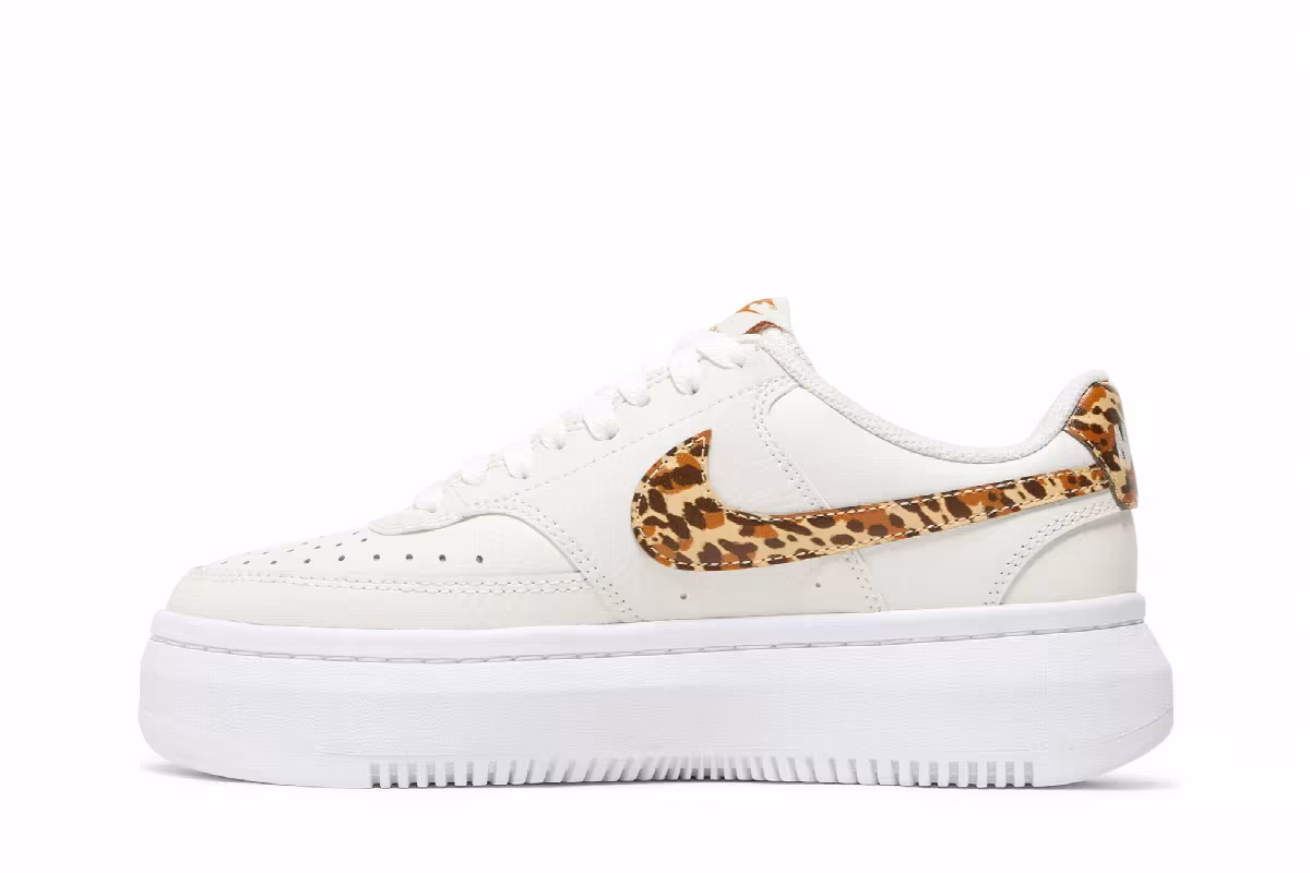 Nike Women's Court Vision Alta Leopard Camo Swoosh, view 4