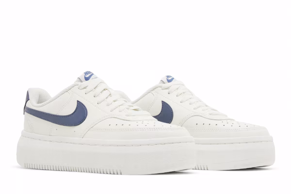 Nike Women's Court Vision Alta Sail Diffused Blue, view 9