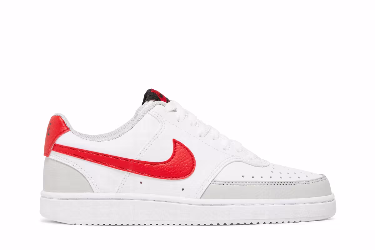 Nike Women's Court Vision Low White University Red, view 2