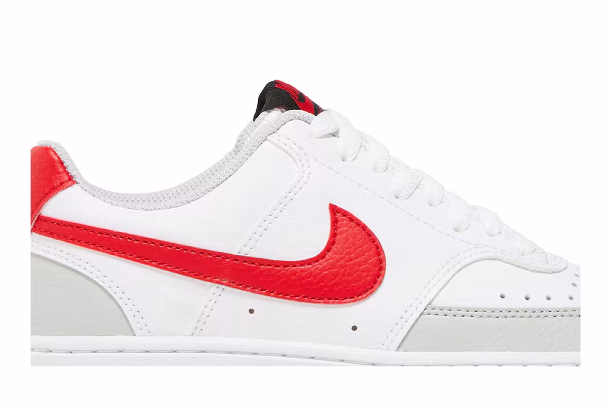 Nike Women's Court Vision Low White University Red, view 3