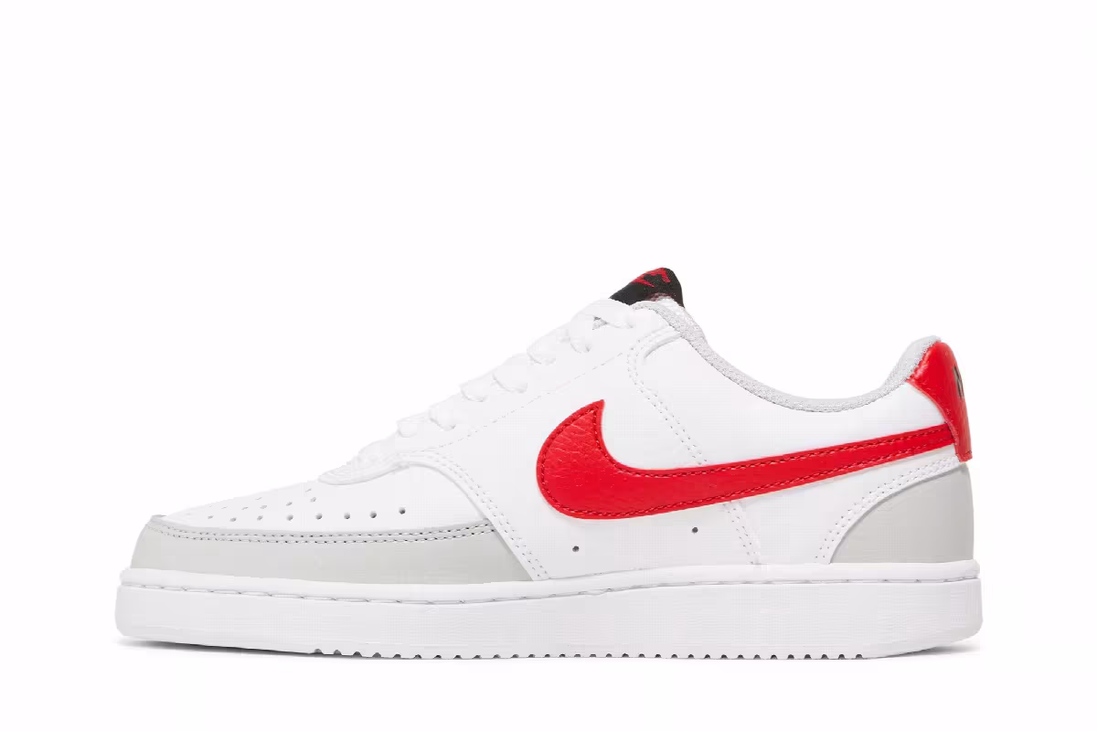 Nike Women's Court Vision Low White University Red, view 4