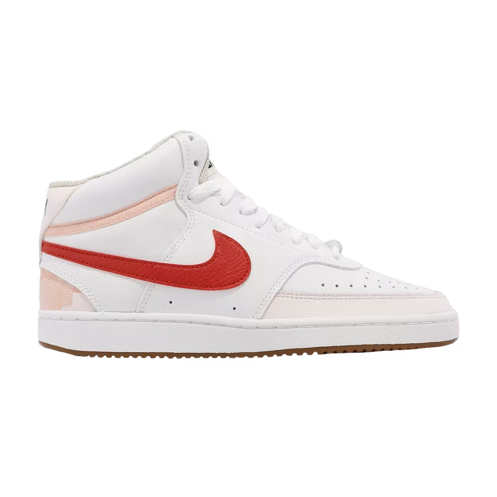 Nike Women's Court Vision Mid White University Red