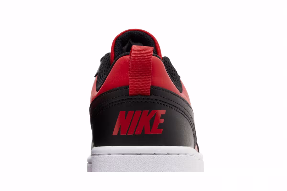 Nike Court Borough Low Recraft GS Black University Red, view 8