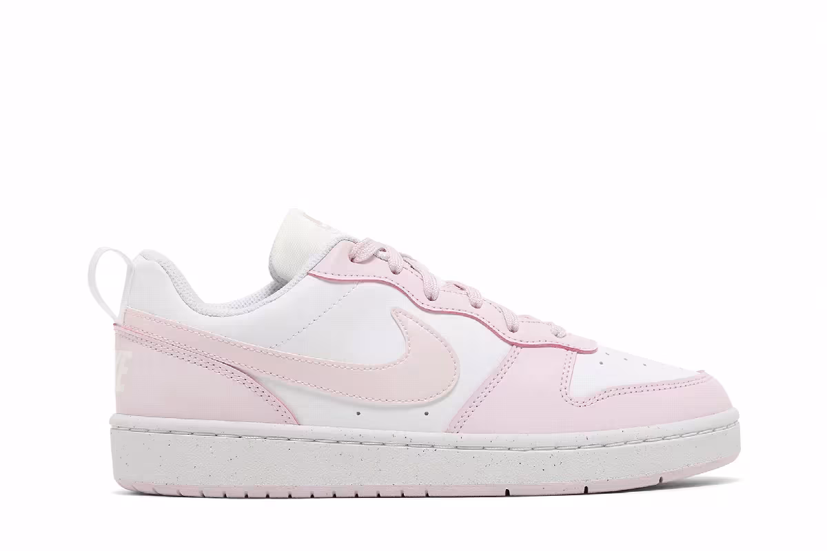 Nike Court Borough Low Recraft GS Pink Foam White, view 2