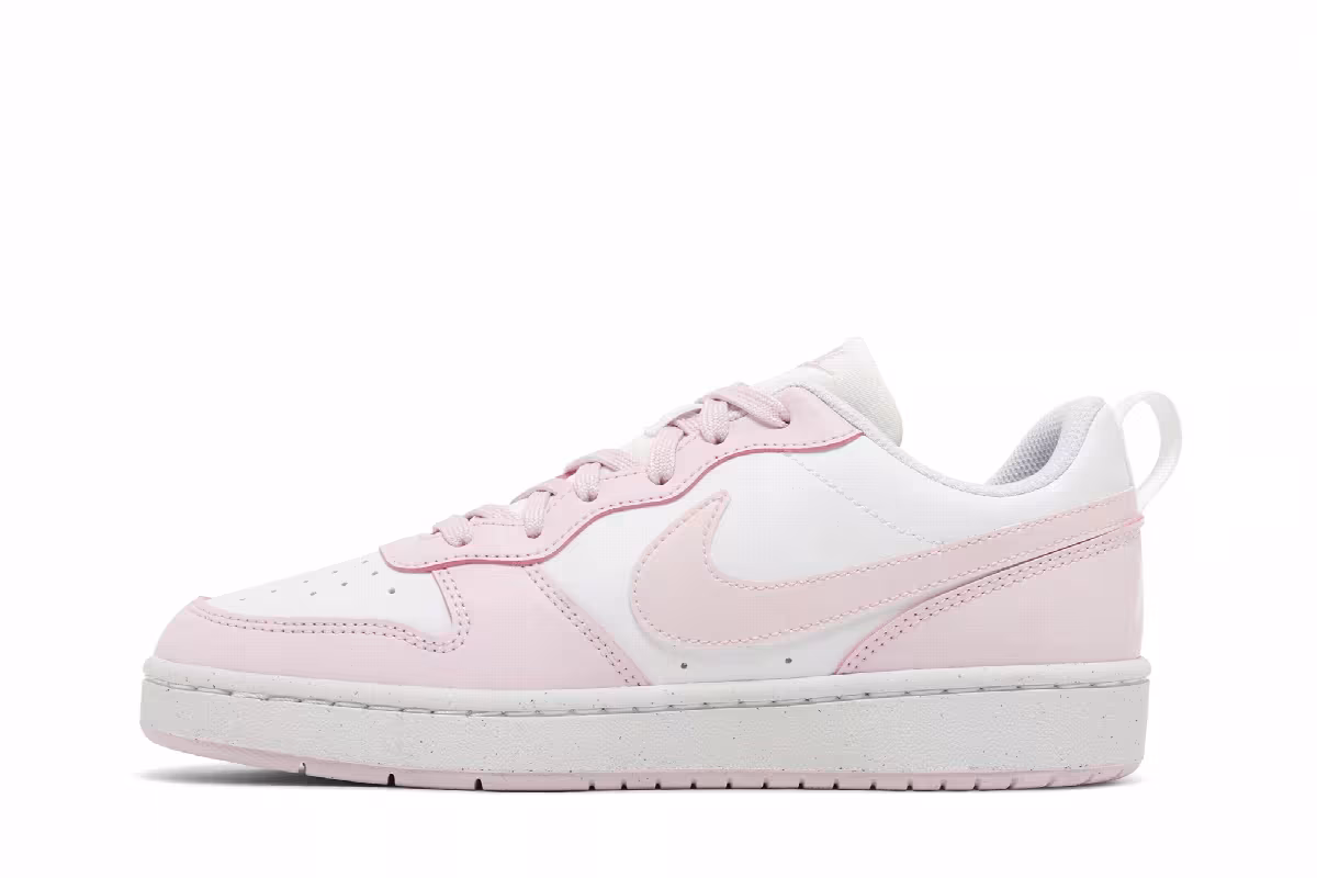 Nike Court Borough Low Recraft GS Pink Foam White, view 4