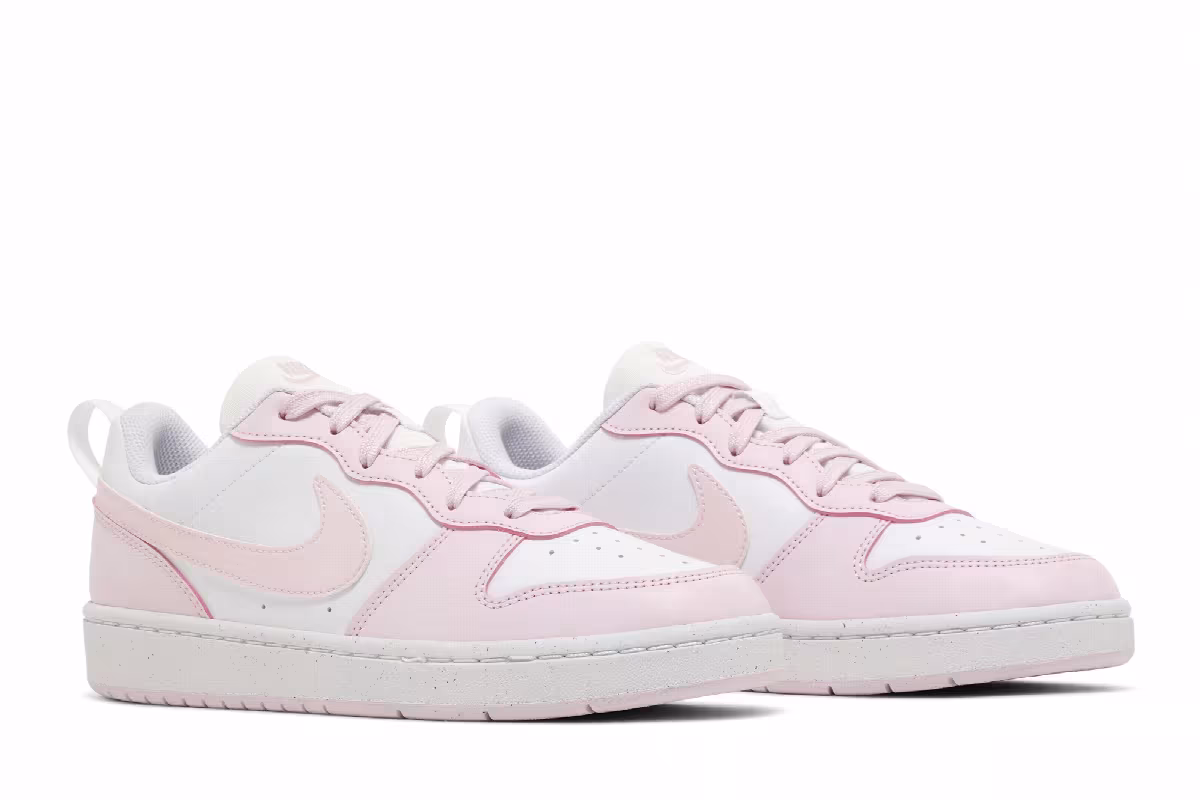 Nike Court Borough Low Recraft GS Pink Foam White, view 9