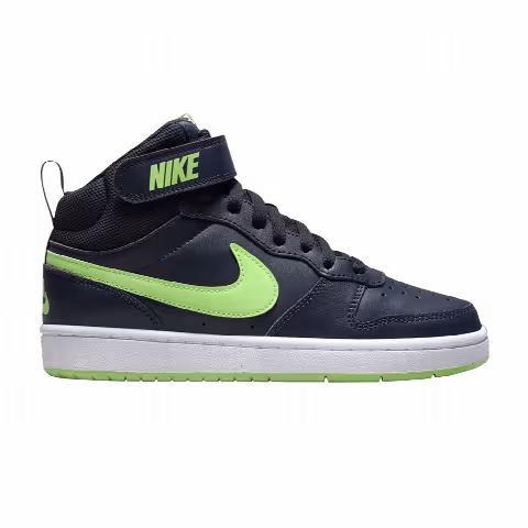 Nike Court Borough Mid 2 GS 'Dark Obsidian Lime Blast'