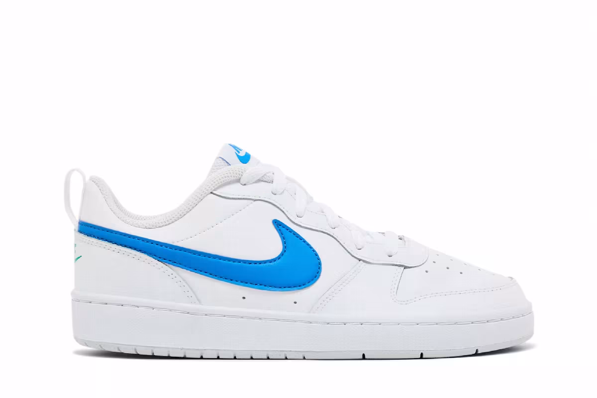 Nike Court Borough Low 2 GS White Photo Blue, view 2