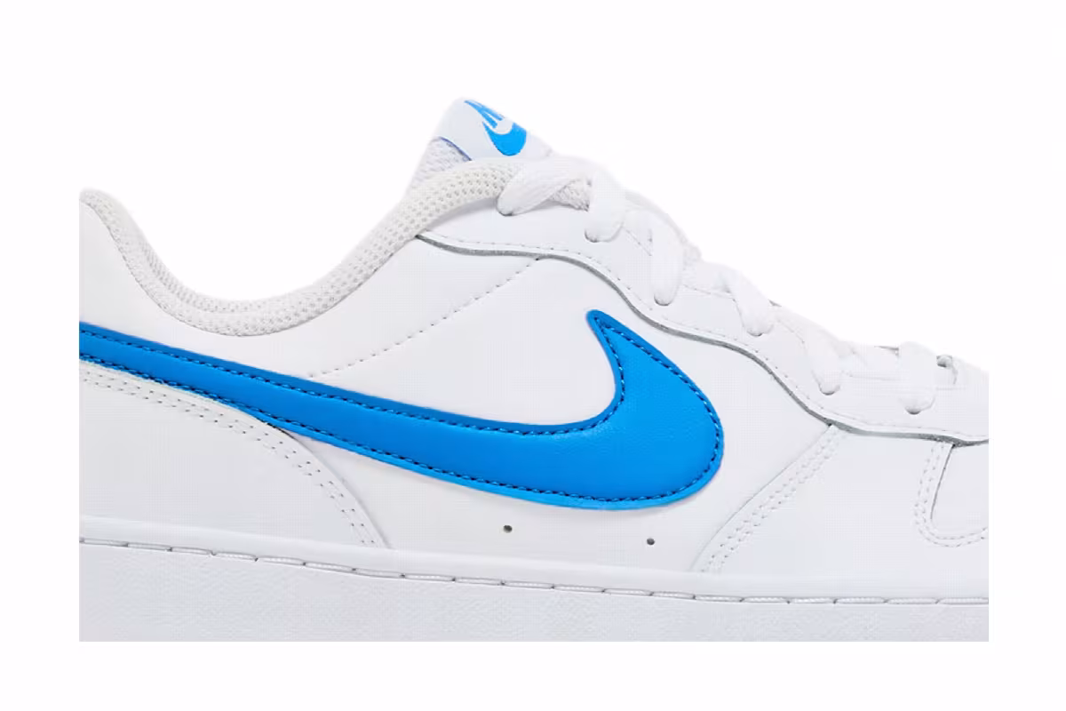Nike Court Borough Low 2 GS White Photo Blue, view 3