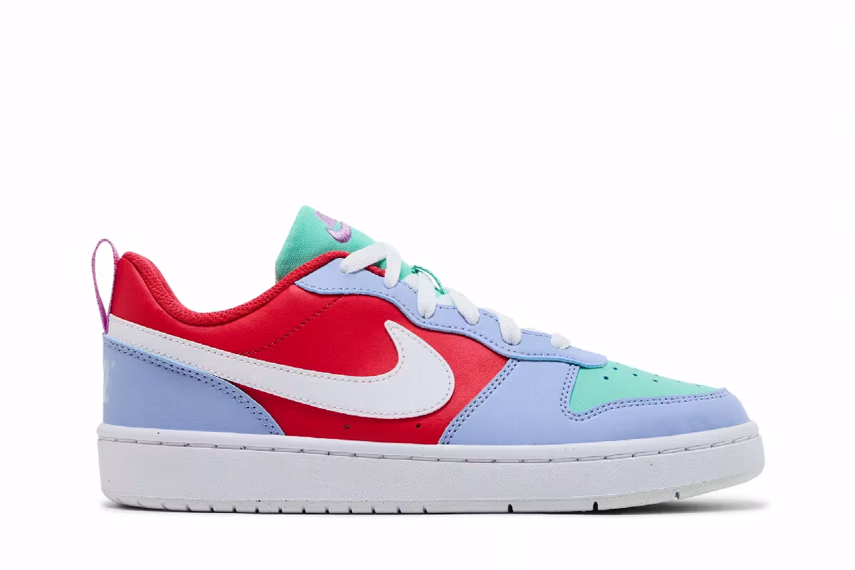 Nike Court Borough Low Recraft GS Cobalt Bliss Track Red, view 2