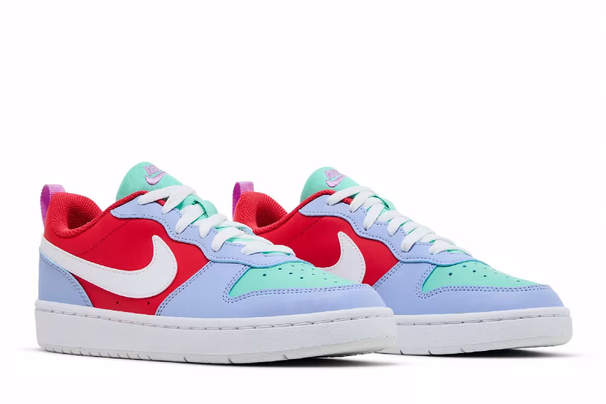 Nike Court Borough Low Recraft GS Cobalt Bliss Track Red, view 9