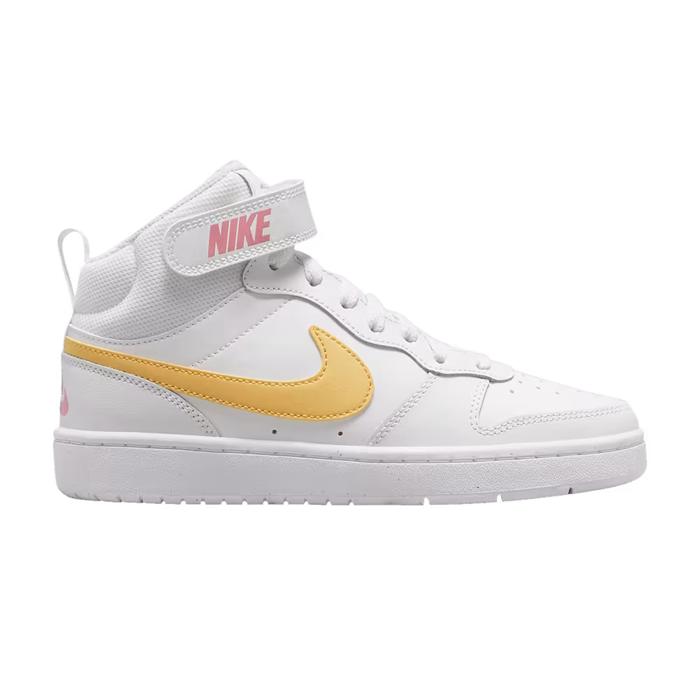 Nike Court Borough Mid 2 GS White Topaz Gold