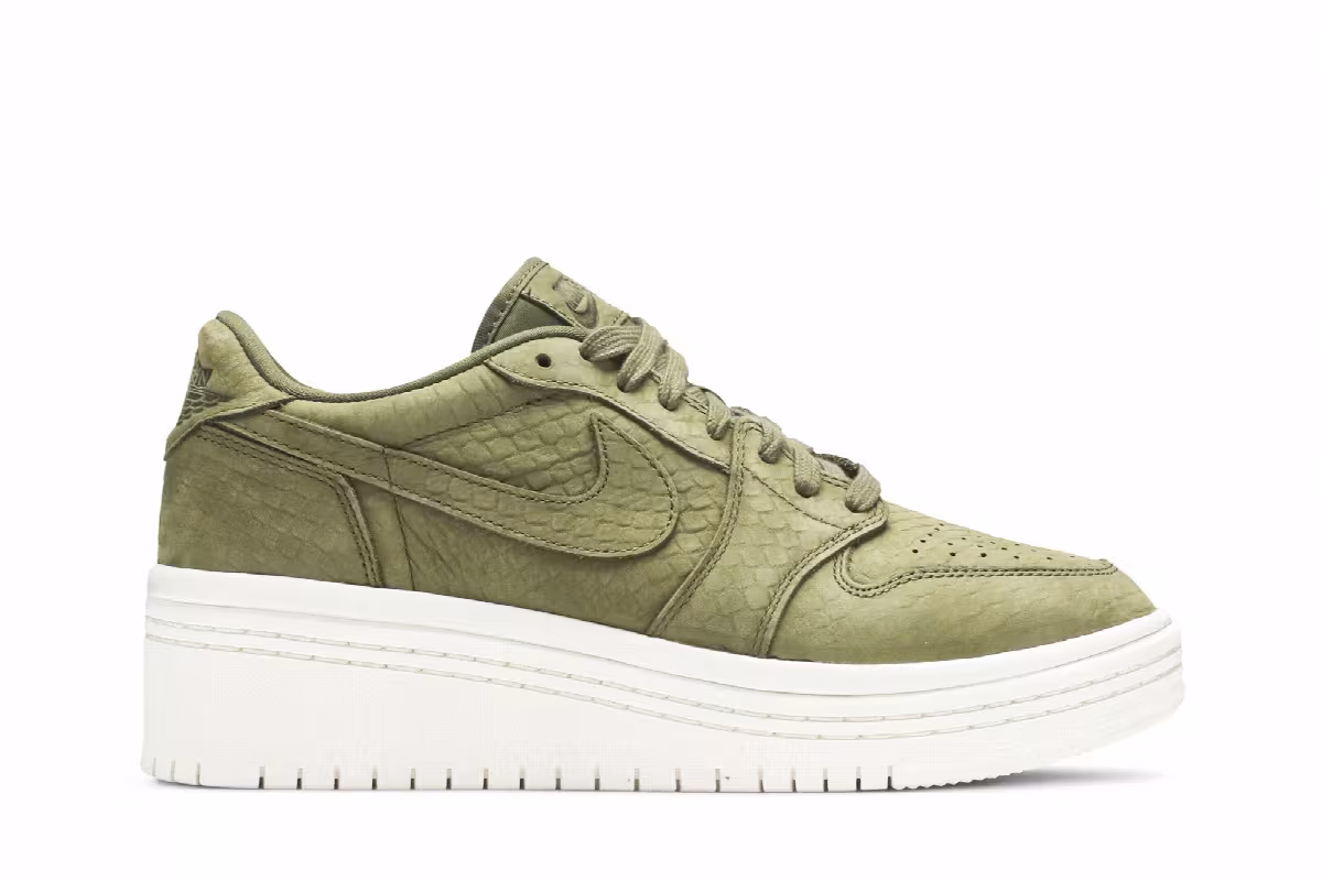 Women's Air Jordan 1 Low Lifted Olive Canvas, view 2