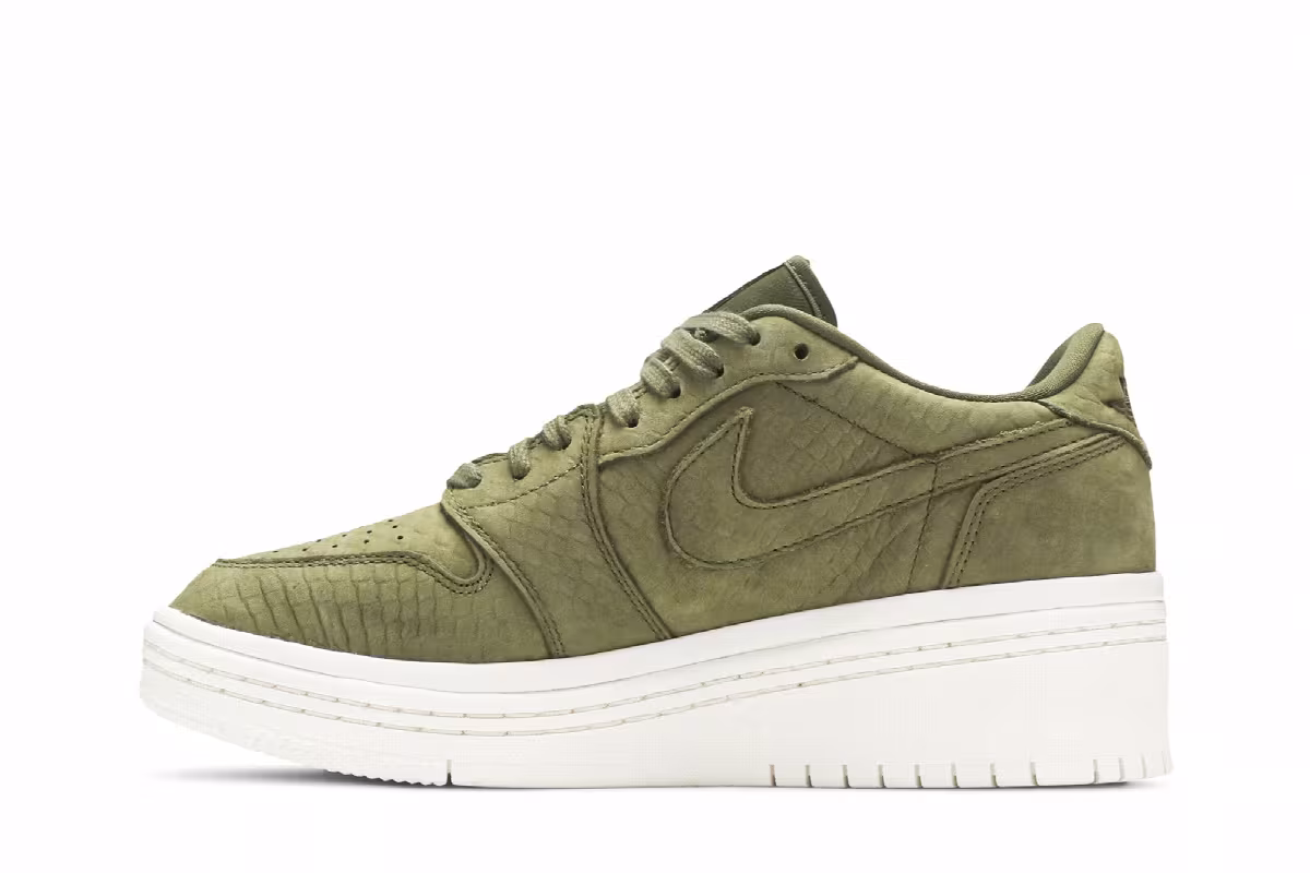 Women's Air Jordan 1 Low Lifted Olive Canvas, view 4