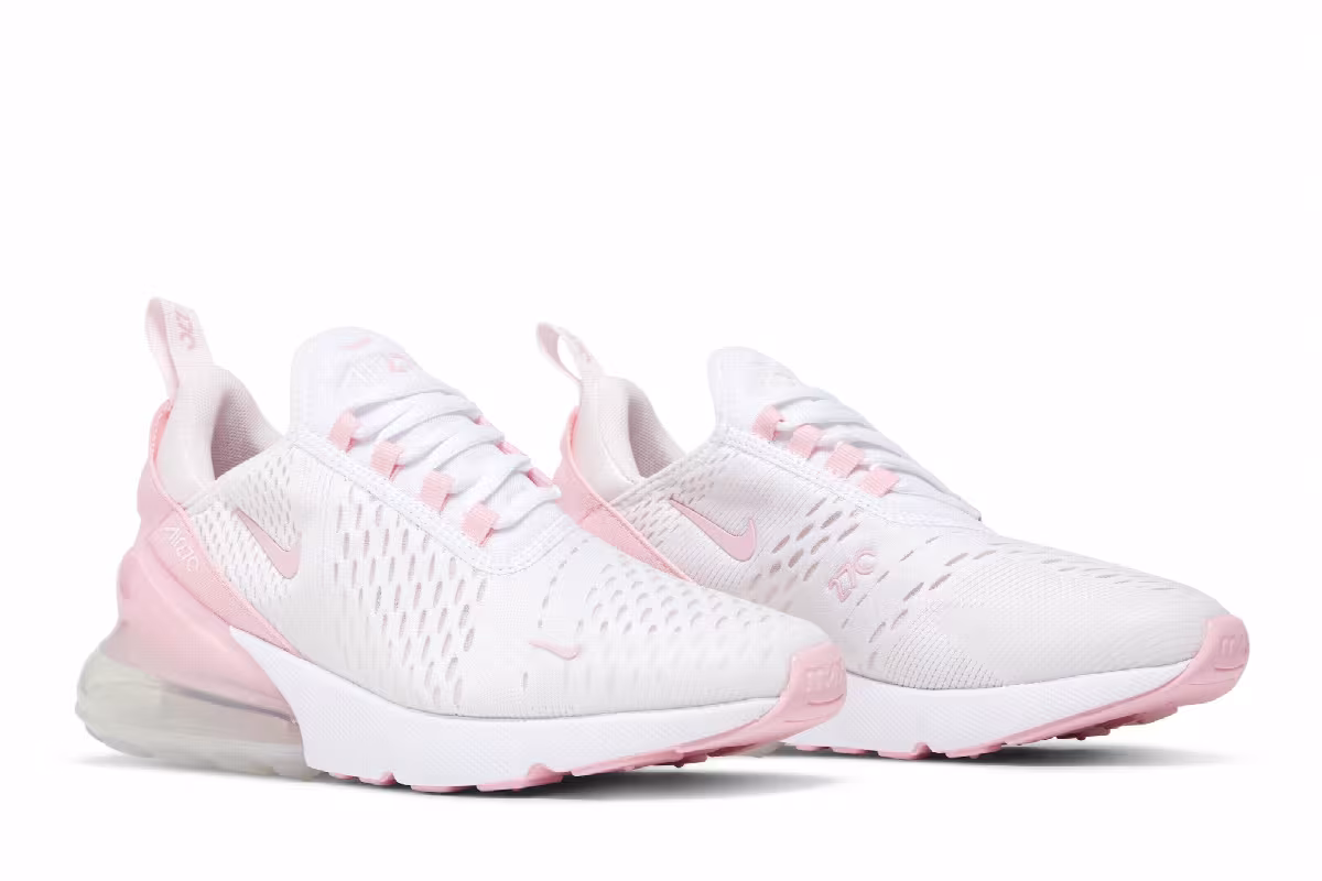 Nike Women's Air Max 270 White Soft Pink, view 9