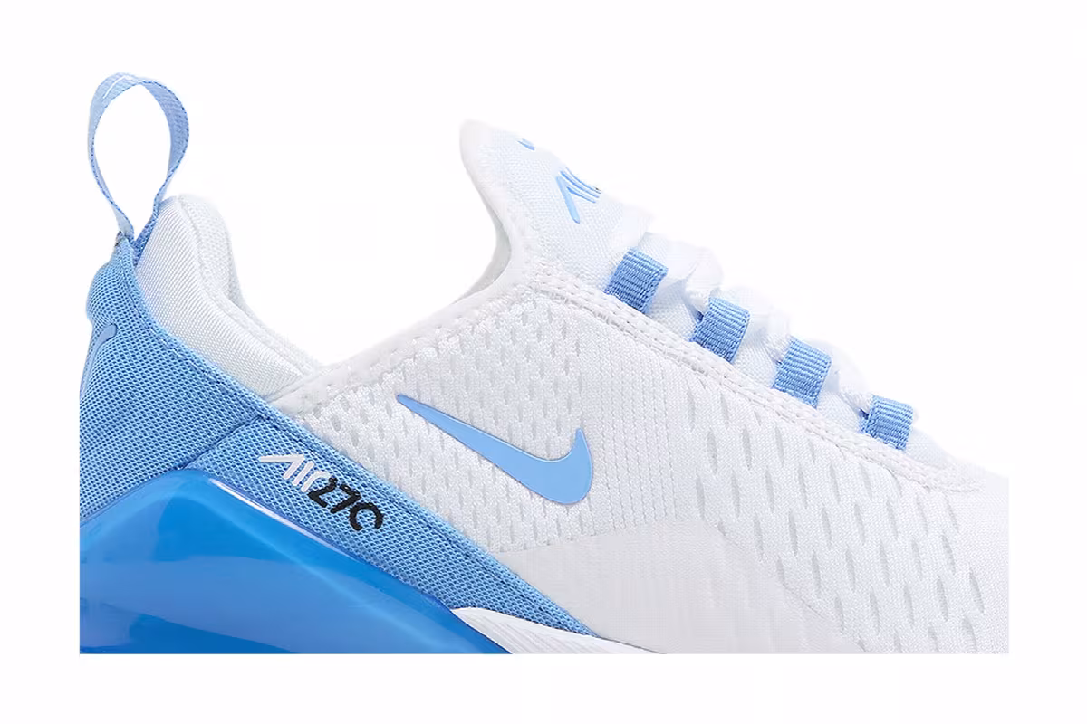 Nike Women's Air Max 270 White University Blue, view 3