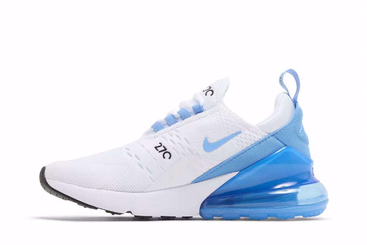 Nike Women's Air Max 270 White University Blue, view 4