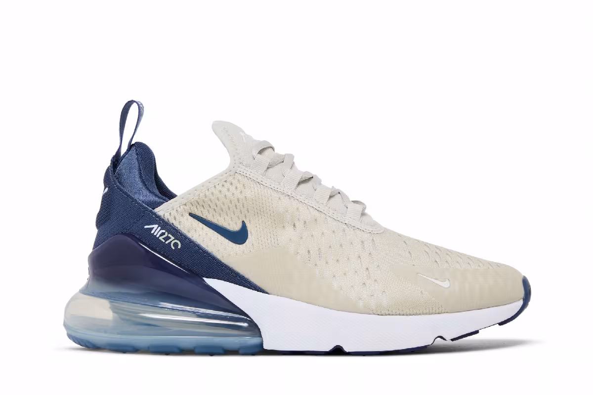 Nike Women's Air Max 270 Light Bone Diffused Blue, view 2