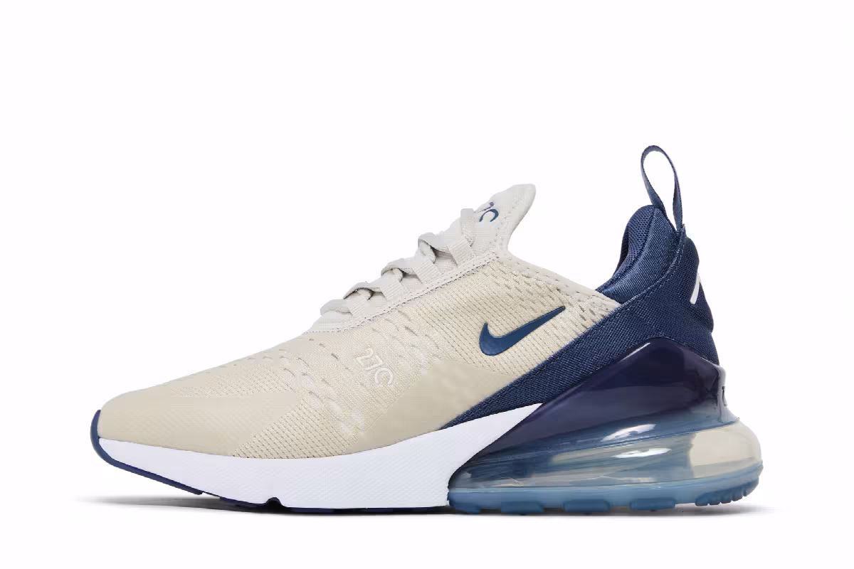 Nike Women's Air Max 270 Light Bone Diffused Blue, view 4