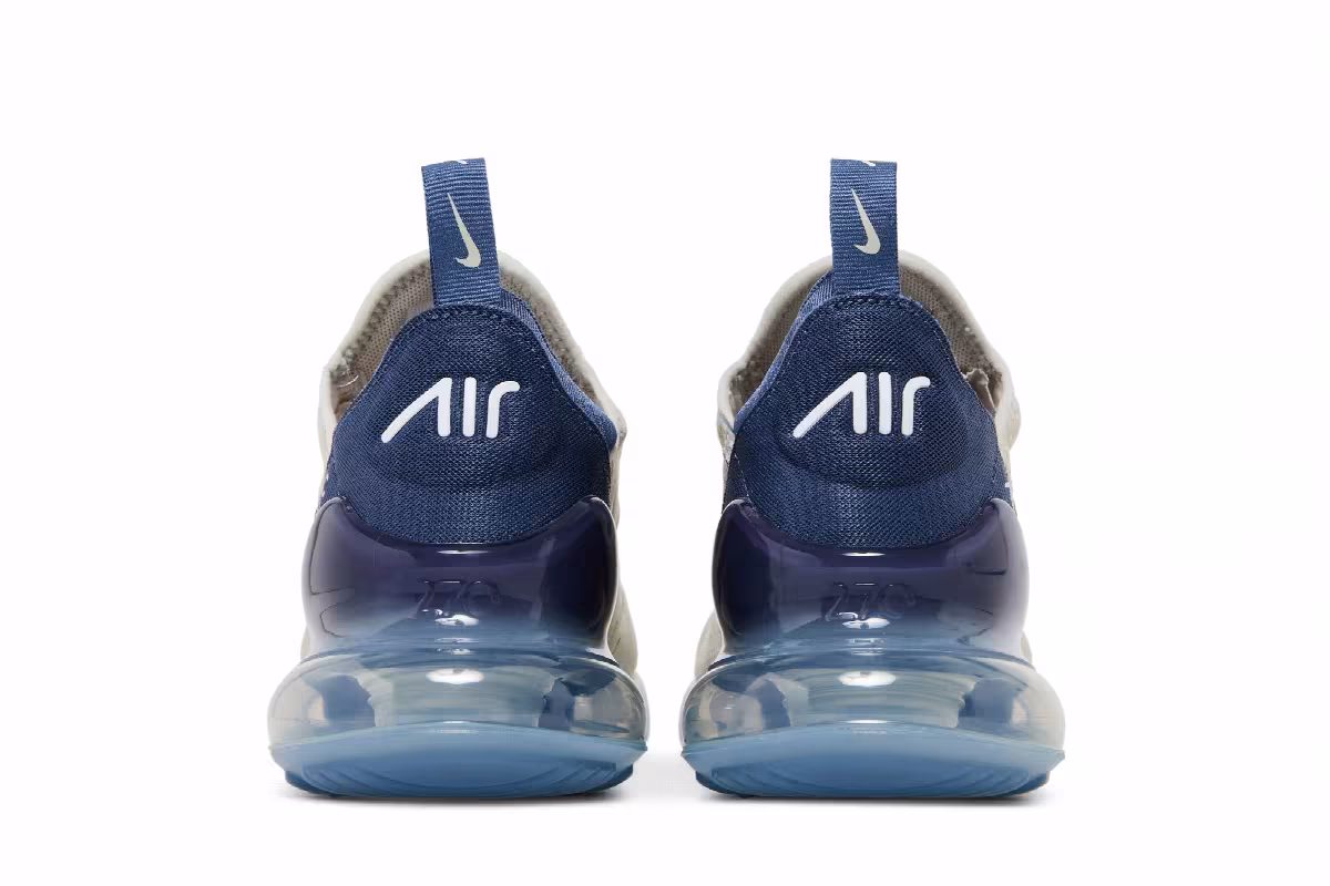 Nike Women's Air Max 270 Light Bone Diffused Blue, view 7