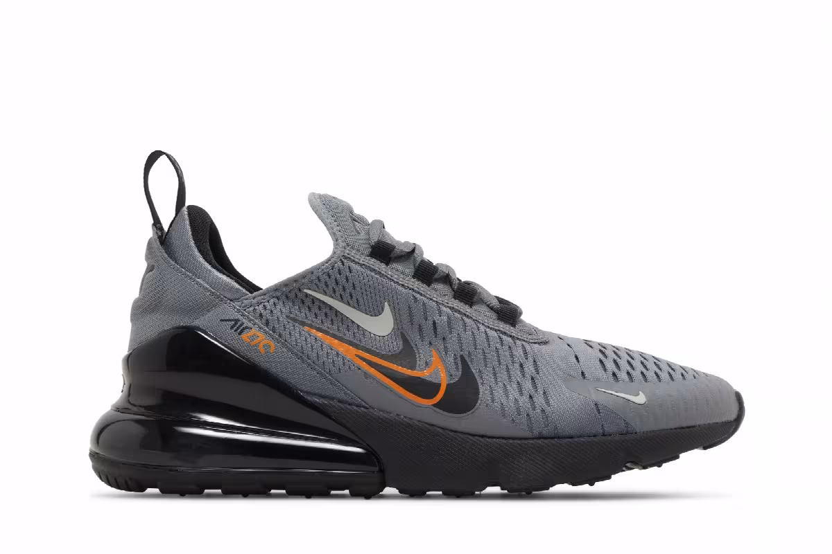 Nike Air Max 270 Multi-Swoosh - Smoke Grey Mandarin, view 2
