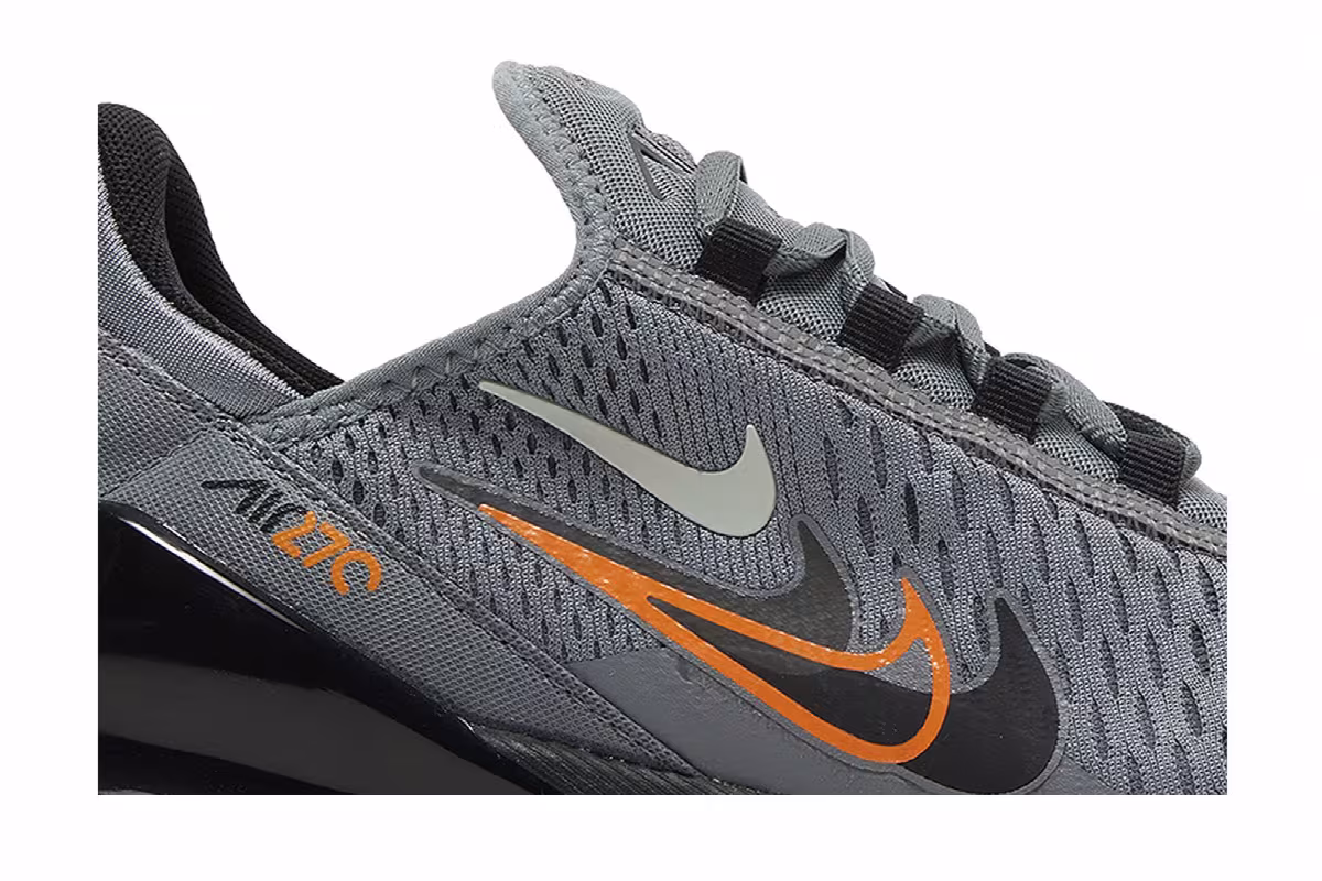 Nike Air Max 270 Multi-Swoosh - Smoke Grey Mandarin, view 3
