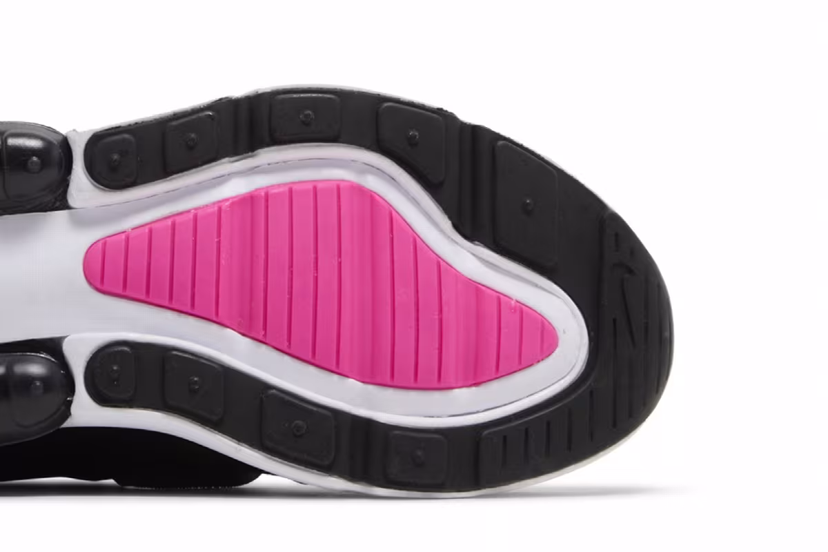 Nike Women's Air Max 270 Black Fierce Pink, view 6