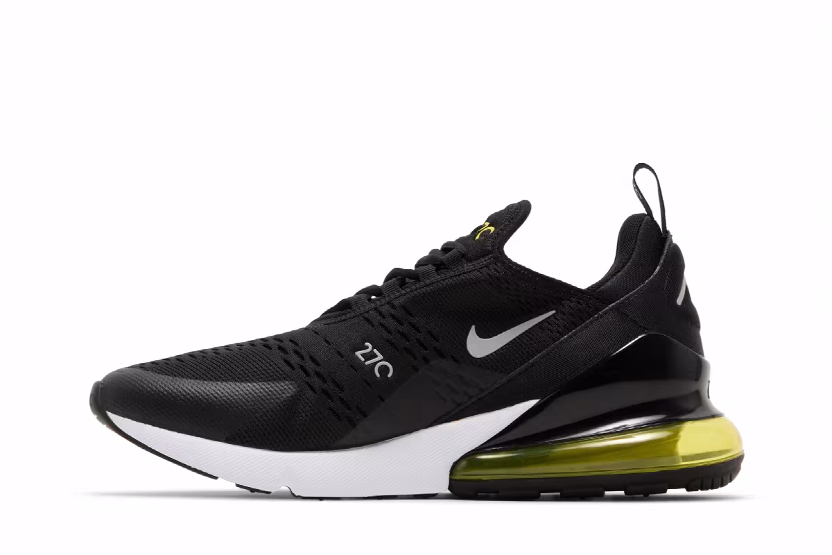 Nike Air Max 270 Black Opti Yellow, view 4