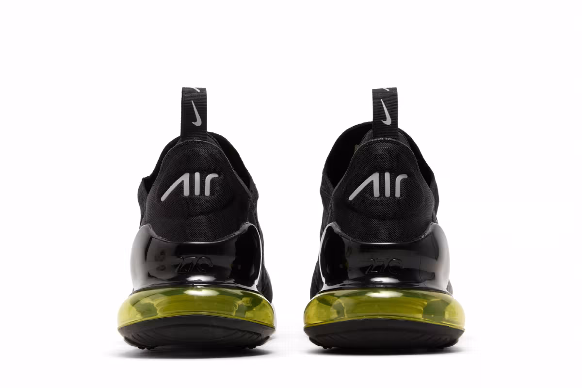Nike Air Max 270 Black Opti Yellow, view 7