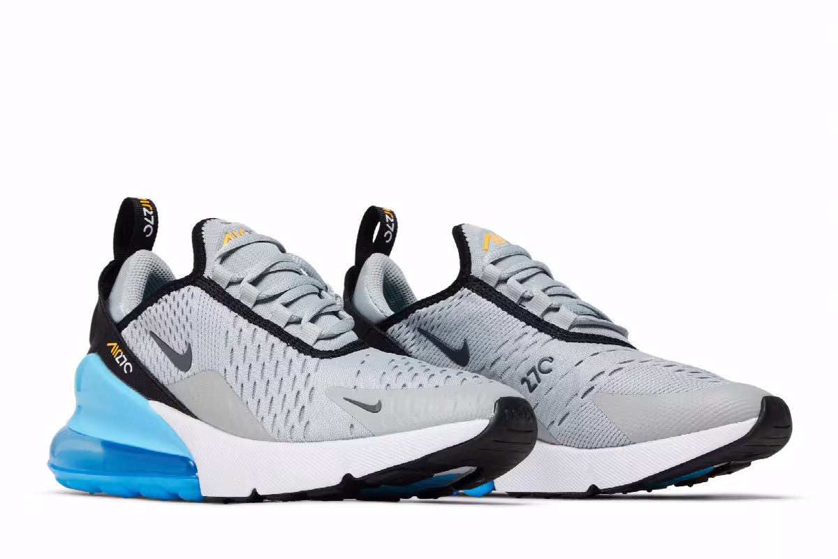 Nike Air Max 270 GS Light Smoke Grey Baltic Blue, view 9