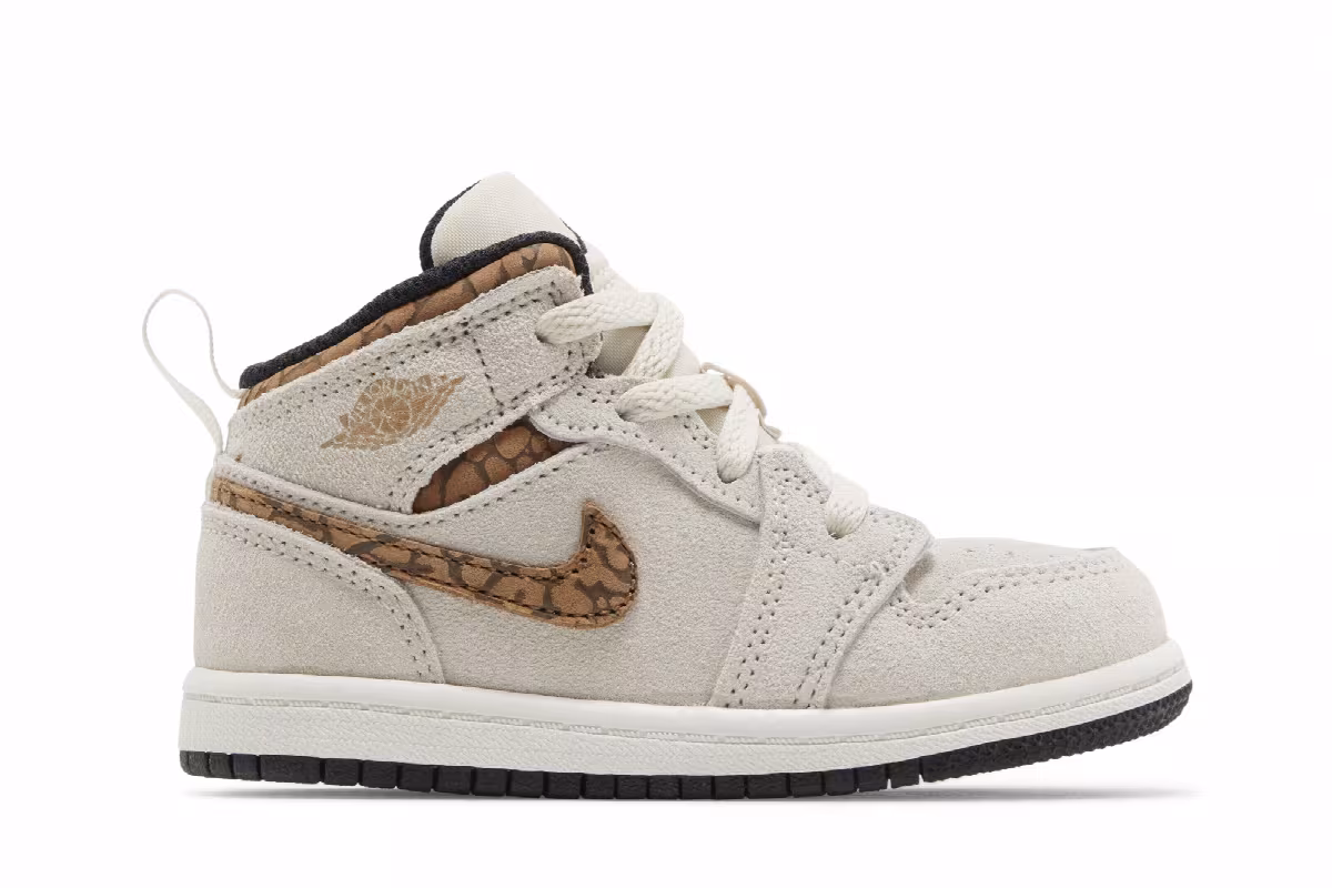 Air Jordan 1 Mid SE TD Brown Elephant, view 2