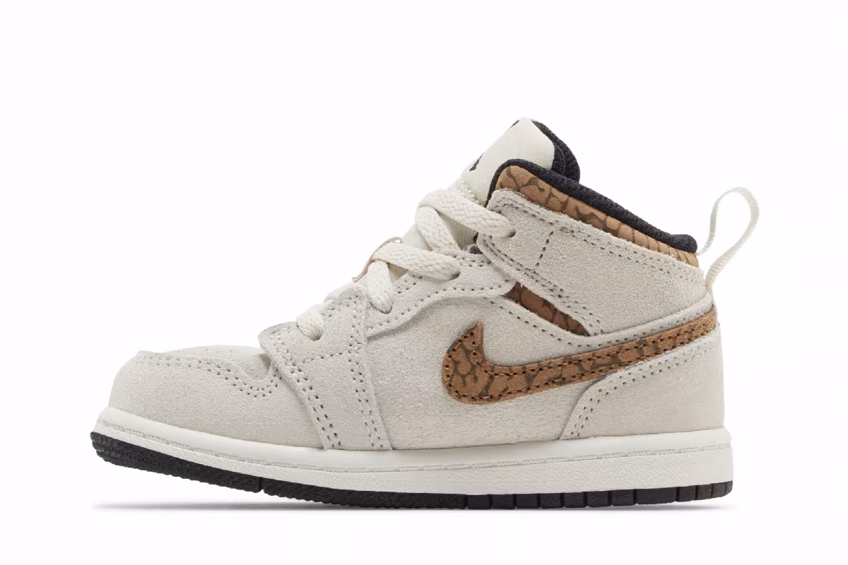 Air Jordan 1 Mid SE TD Brown Elephant, view 4