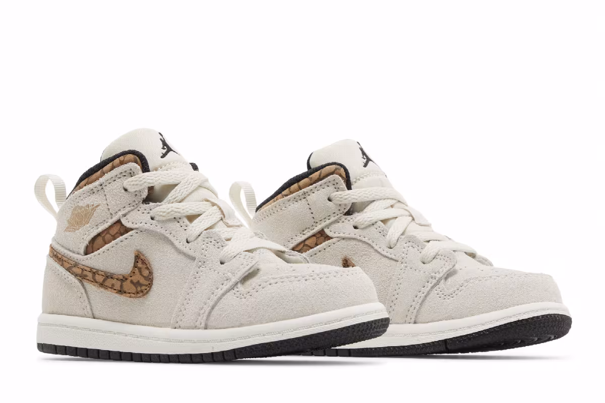 Air Jordan 1 Mid SE TD Brown Elephant, view 9