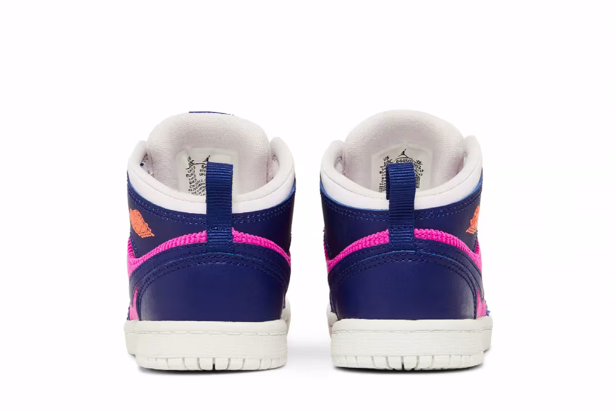 Air Jordan 1 Mid TD Regency Purple Fire Pink, view 7