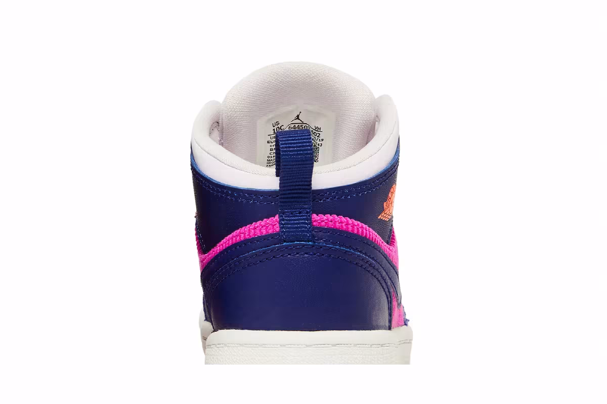 Air Jordan 1 Mid TD Regency Purple Fire Pink, view 8