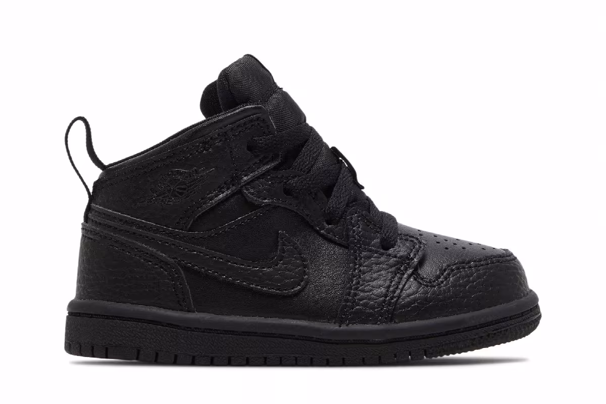 Air Jordan 1 Mid TD Triple Black, view 2