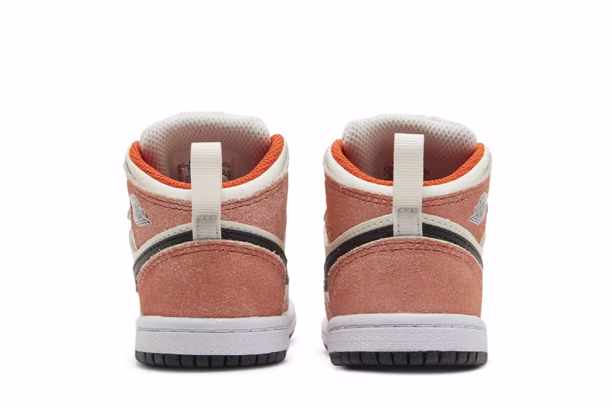 Air Jordan 1 Mid SE TD Orange Suede, view 7
