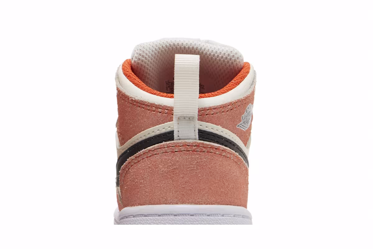 Air Jordan 1 Mid SE TD Orange Suede, view 8
