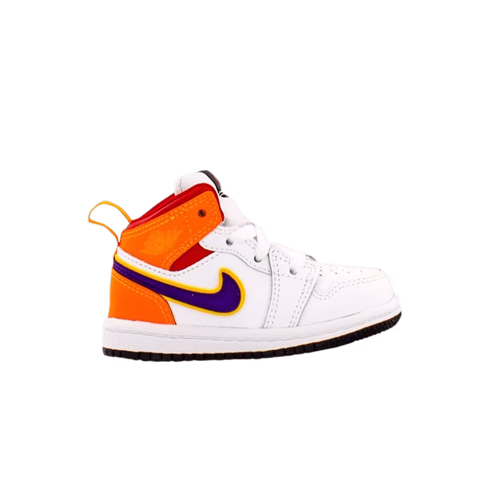 Air Jordan 1 Mid TD White Court Purple Teal