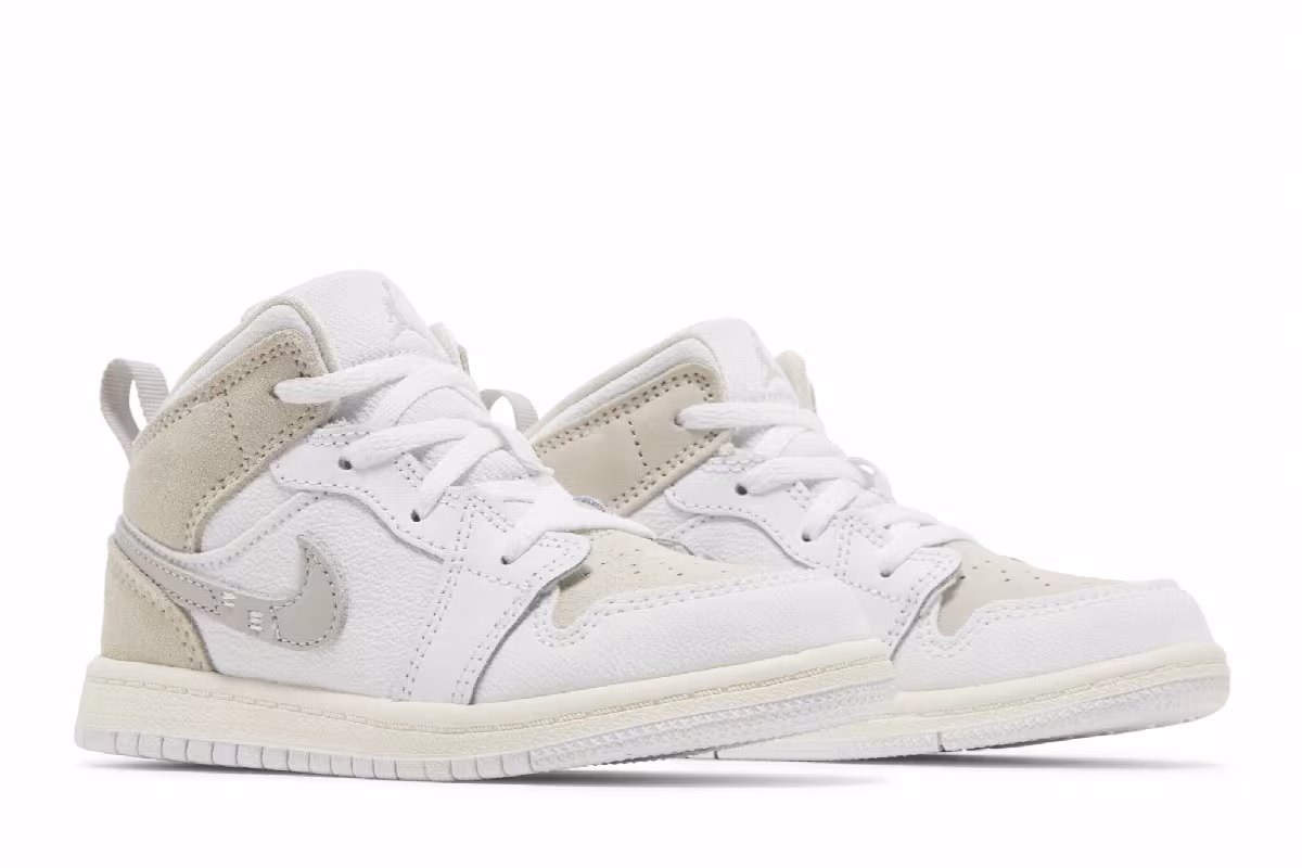 Air Jordan 1 Mid SE Craft TD Inside Out - White Sail, view 9