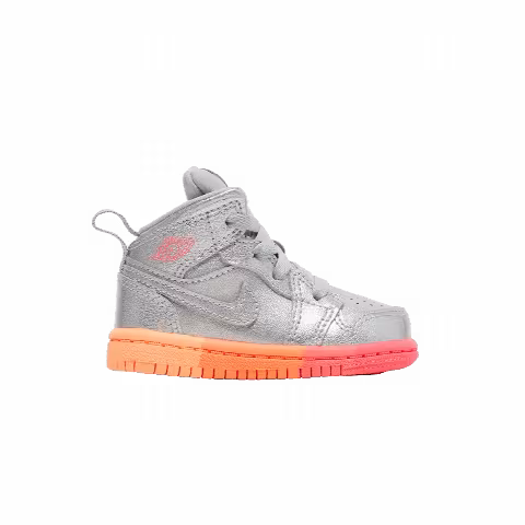 Air Jordan 1 Mid TD 'Metallic Silver Pink Crimson'