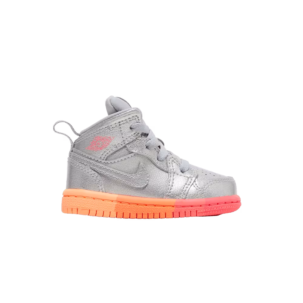 Air Jordan 1 Mid TD Metallic Silver Pink Crimson