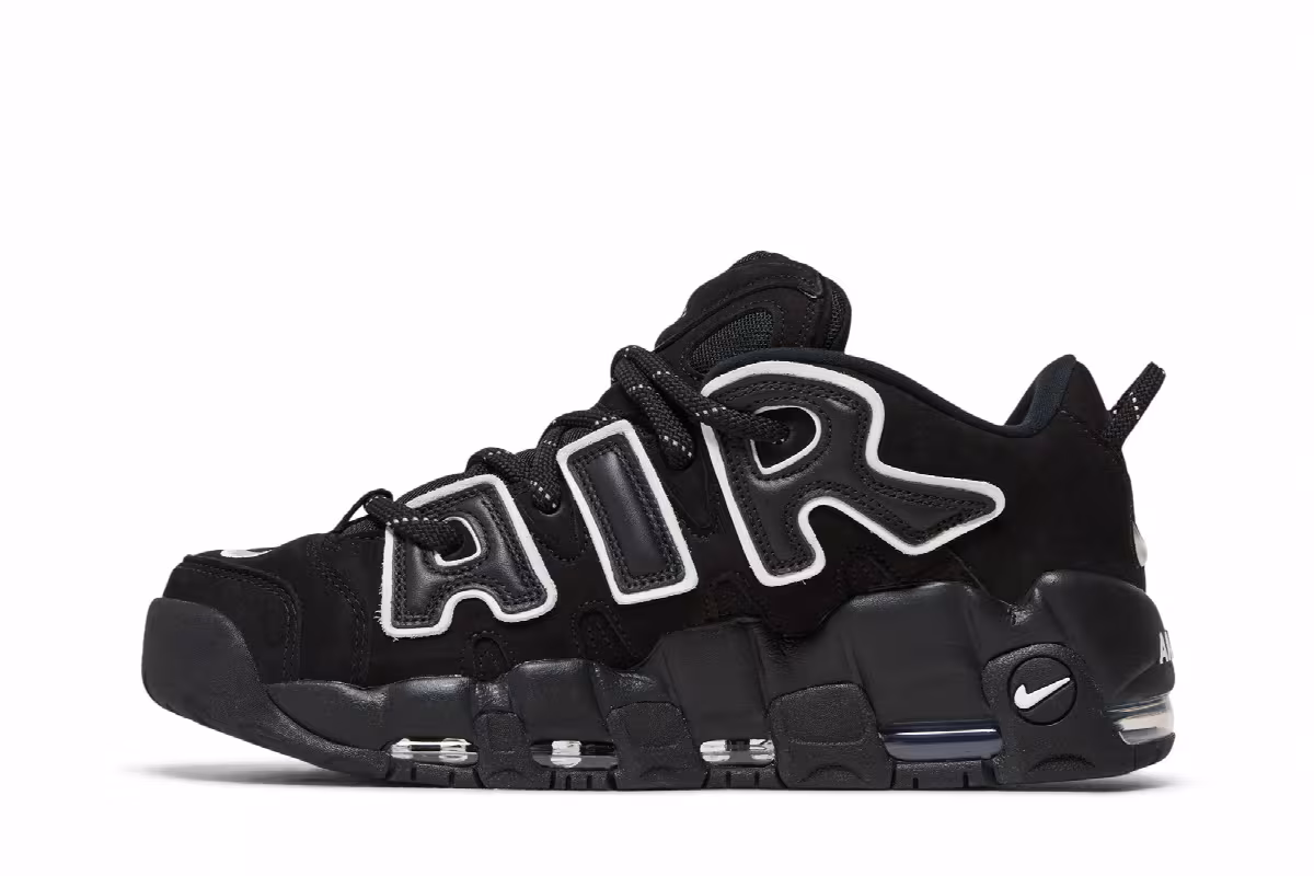 AMBUSH x Nike Air More Uptempo Low Black, view 4