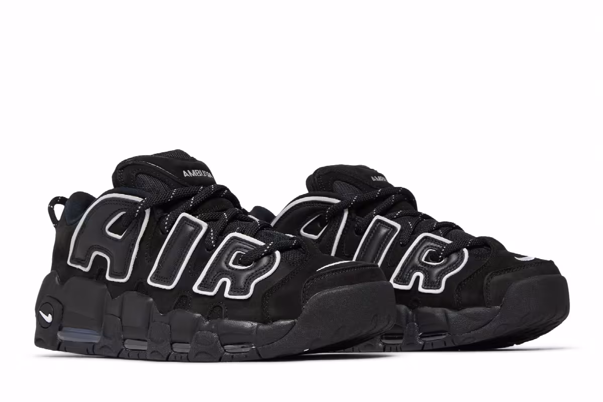 AMBUSH x Nike Air More Uptempo Low Black, view 9
