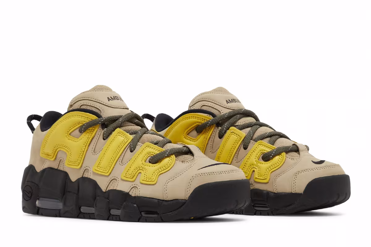 AMBUSH x Nike Air More Uptempo Low Limestone, view 9