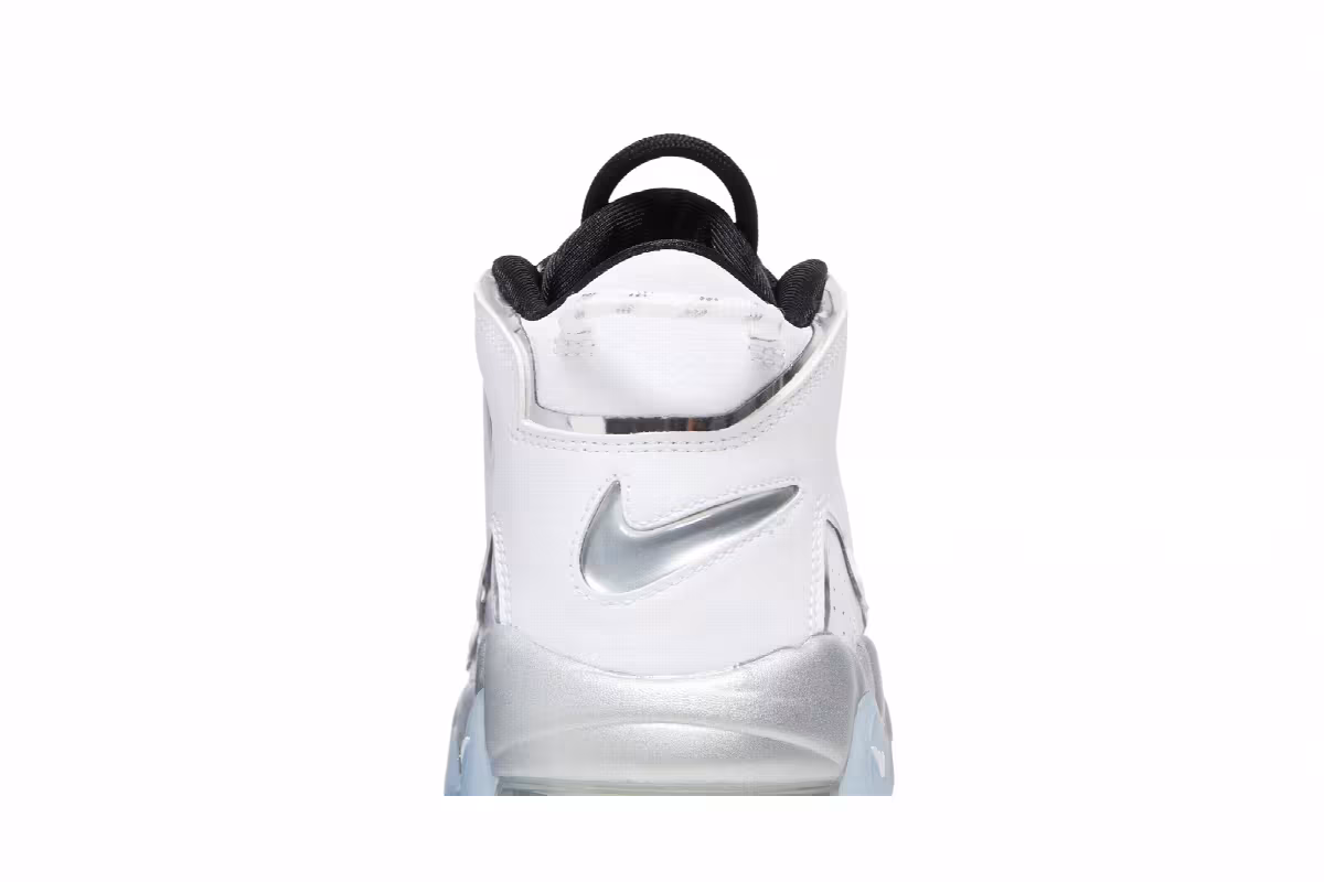 Nike Women's Air More Uptempo White Chrome, view 8